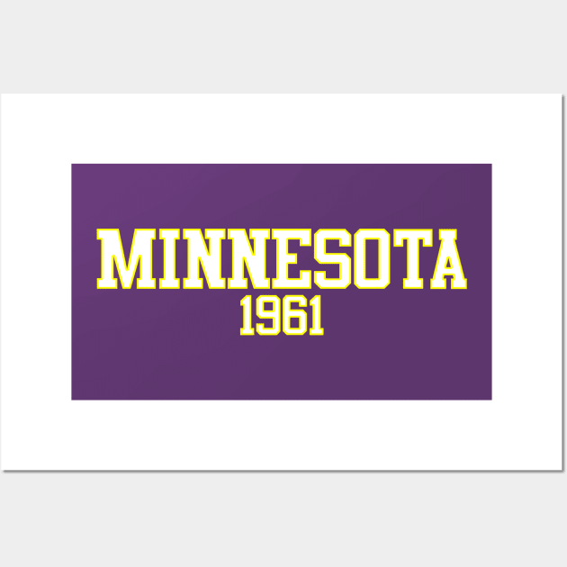 Minnesota 1961 Football Wall Art by GloopTrekker